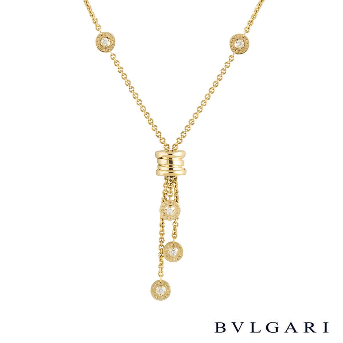 Bvlgari Yellow Gold Diamond  Necklace | Rich Diamonds